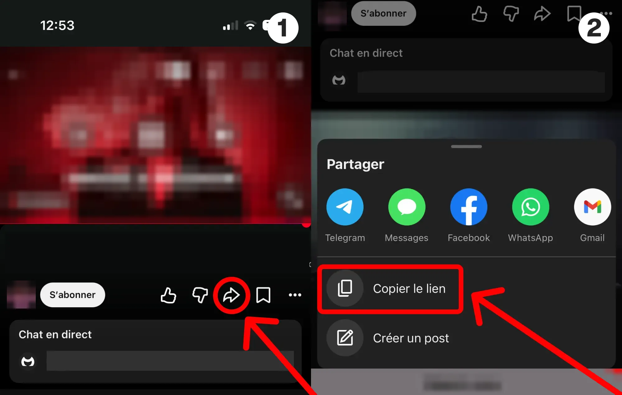 Acheter des spectateurs YouTube Live : tutoriel en captures d'écran – où trouver ton nom d'utilisateur ou le lien de ton profil YouTube