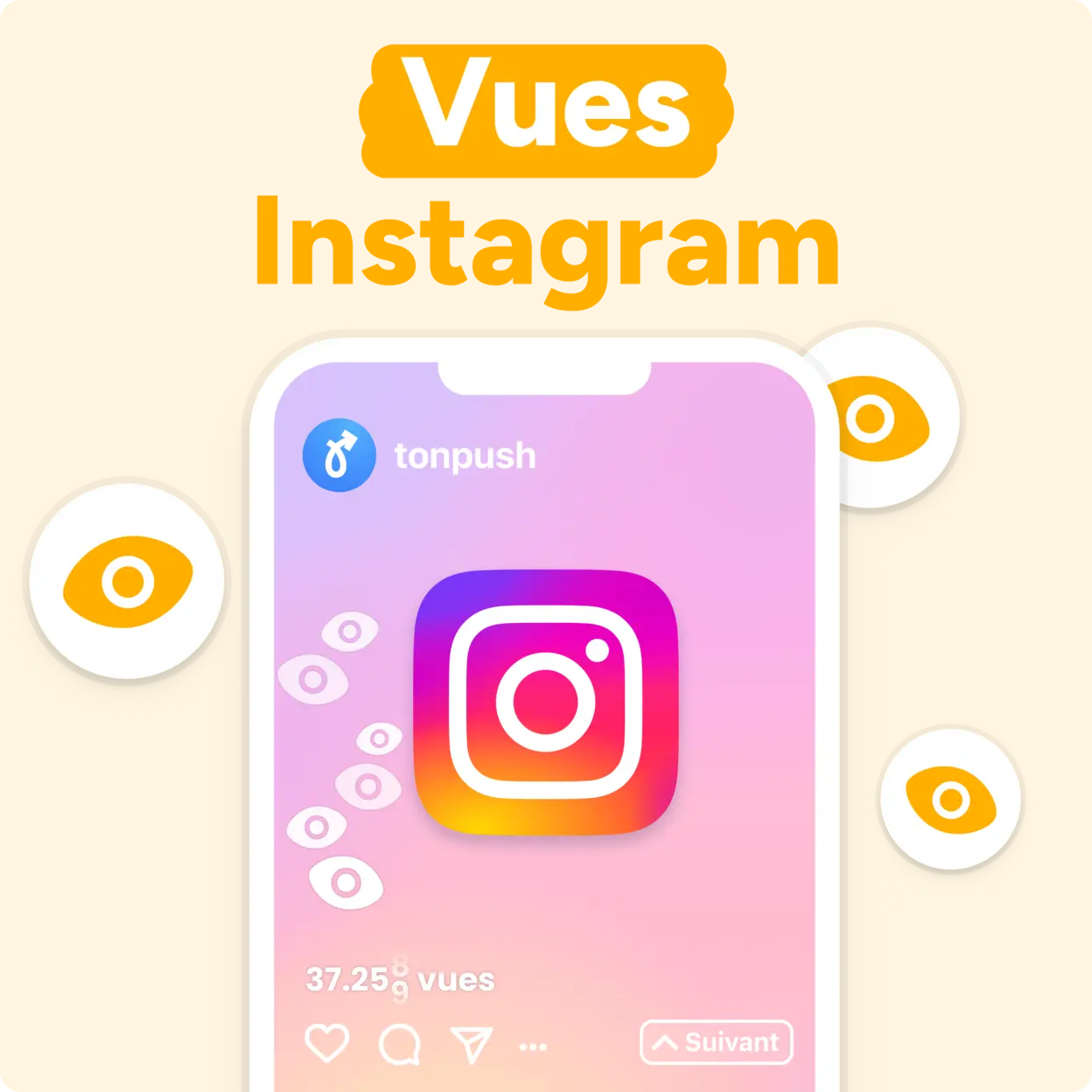 Acheter des vues Instagram Mockup