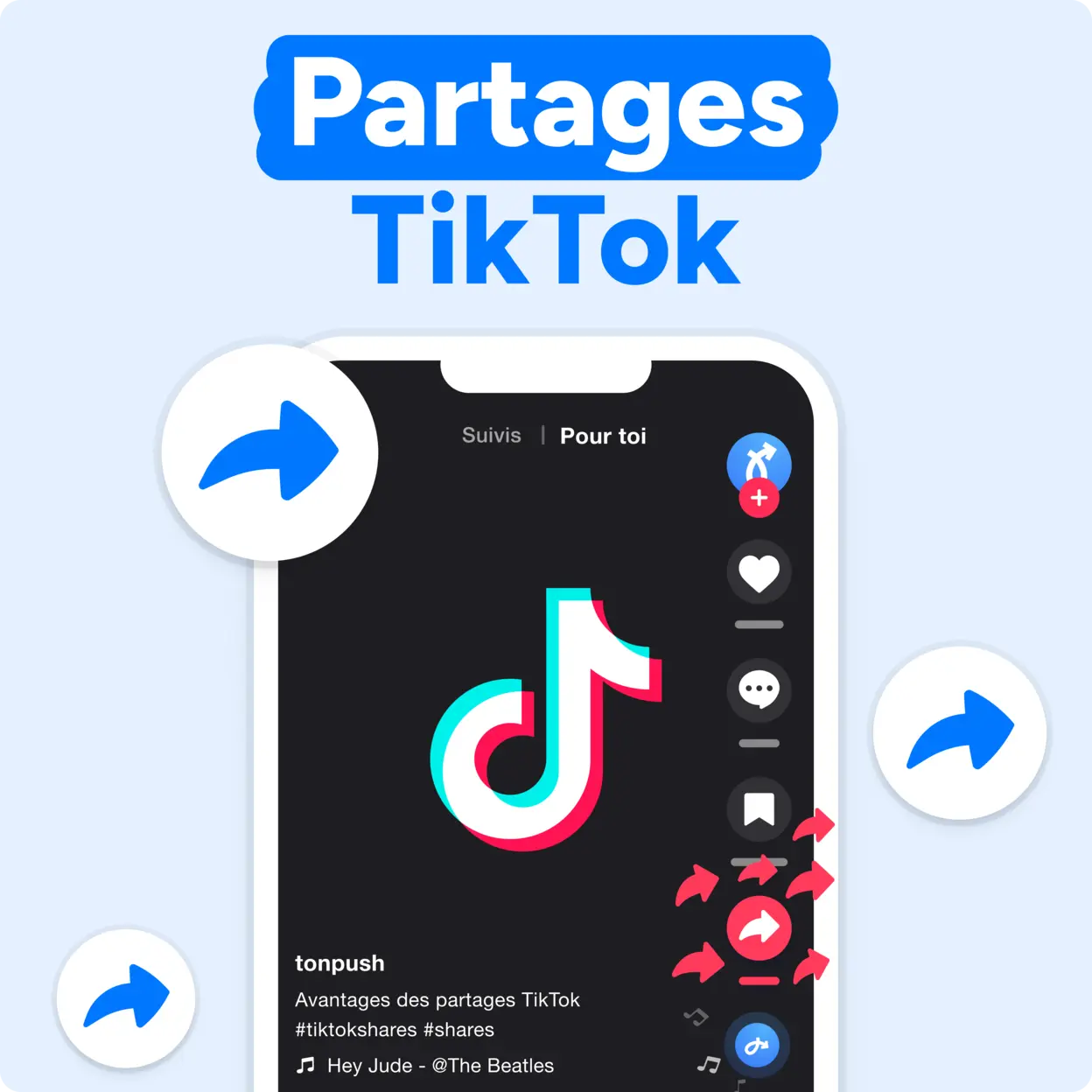 Acheter des partages TikTok Mockup