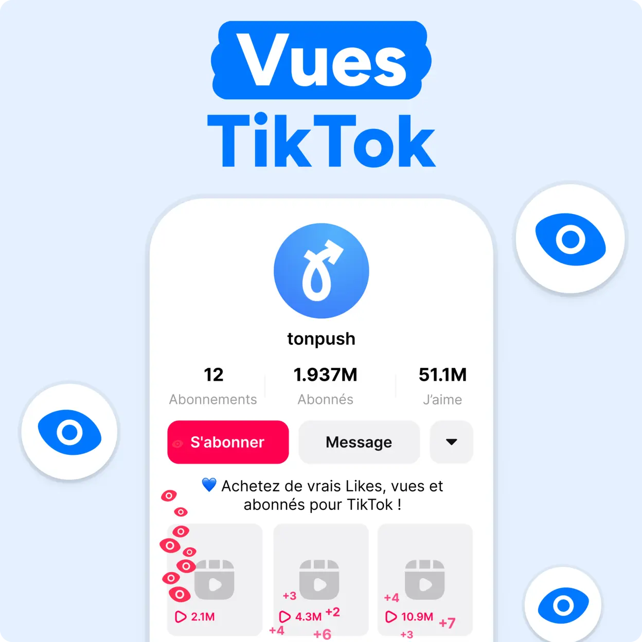 Acheter des vues TikTok Mockup