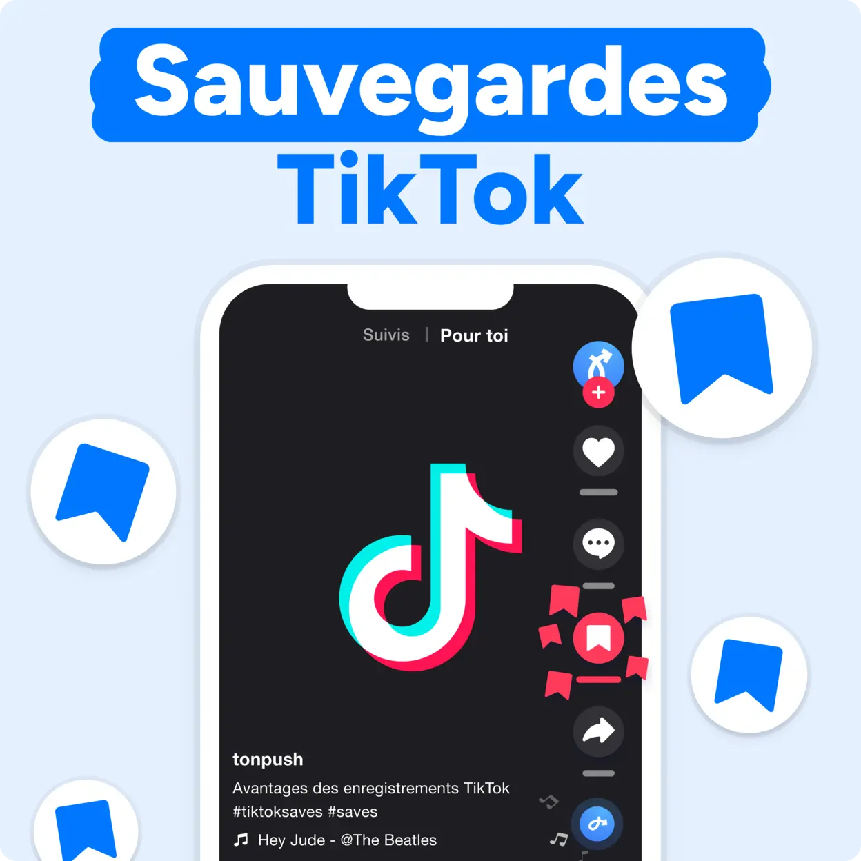 Acheter des sauvegardes TikTok Mockup
