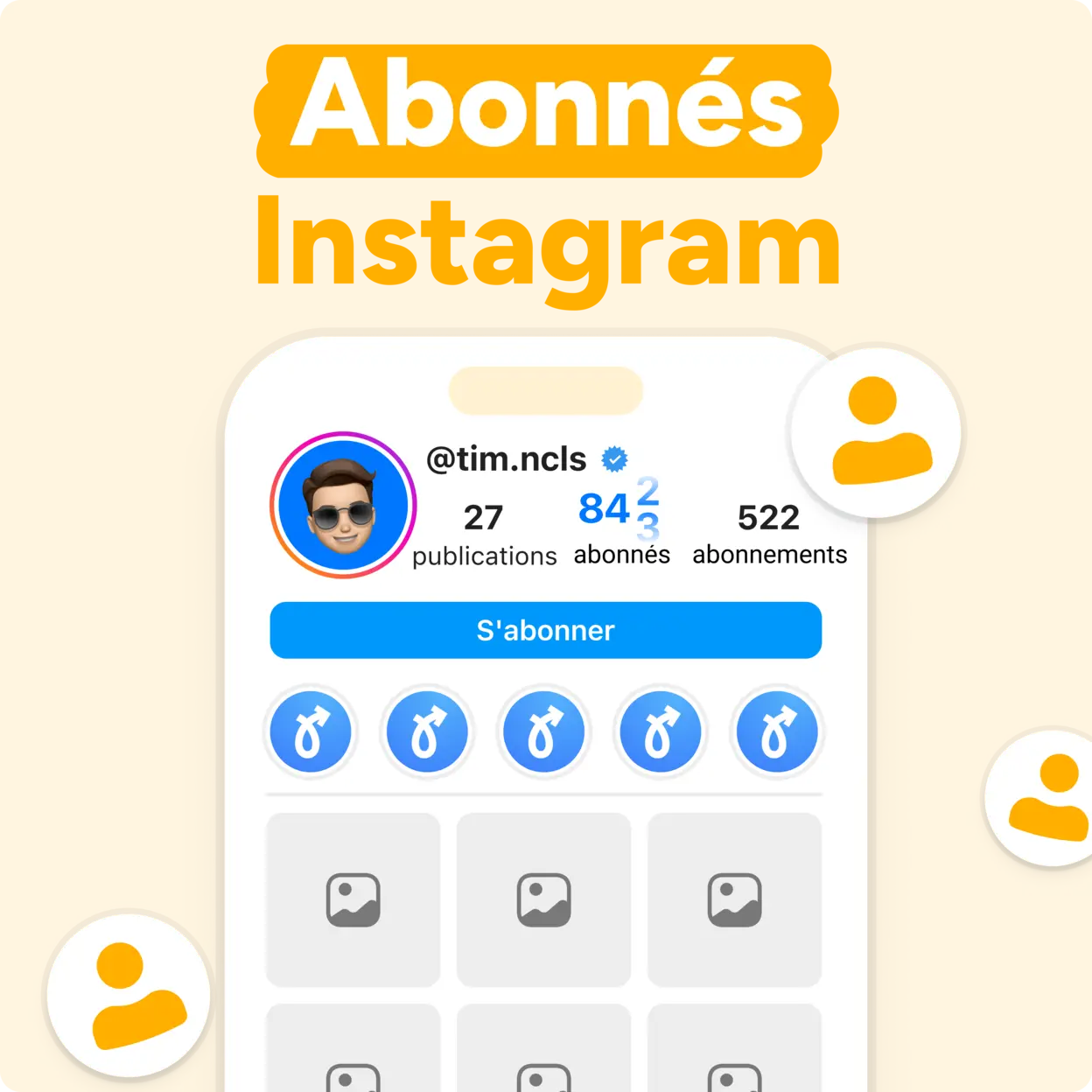 Acheter des abonnés Instagram Mockup