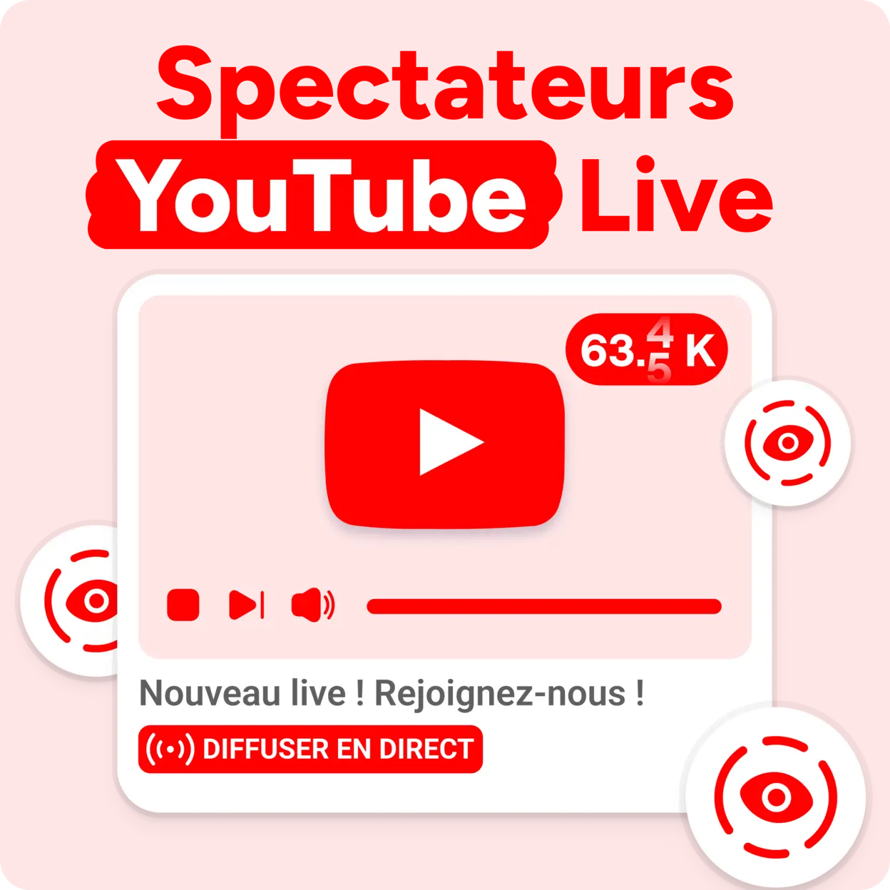 Acheter des spectateurs YouTube Live Mockup