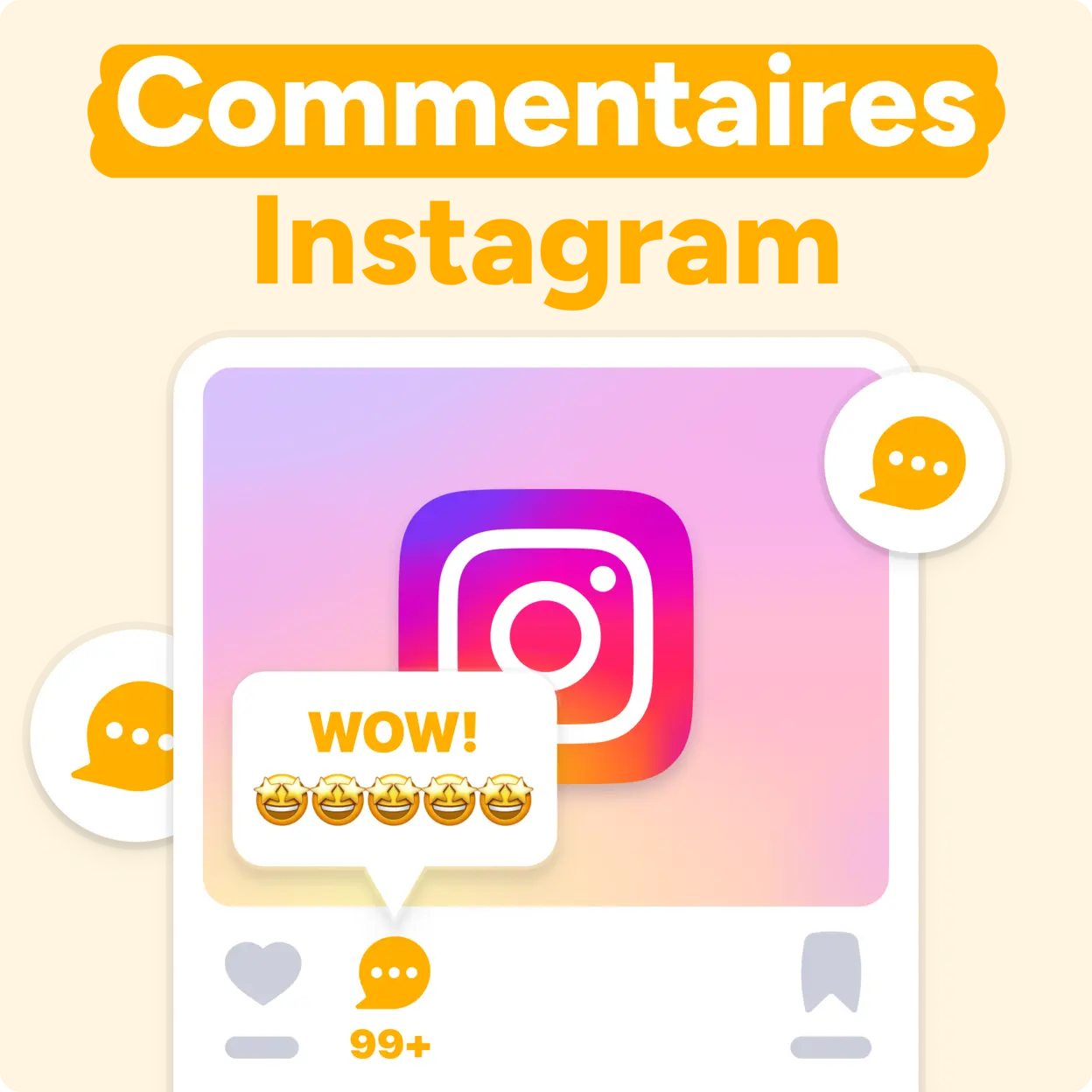 Acheter des commentaires Instagram Mockup