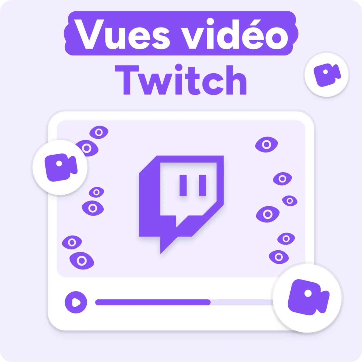Acheter des vues vidéo Twitch Mockup