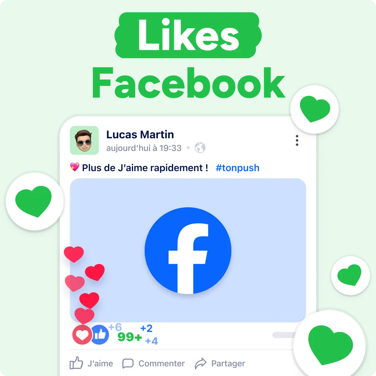 Acheter des likes Facebook Mockup