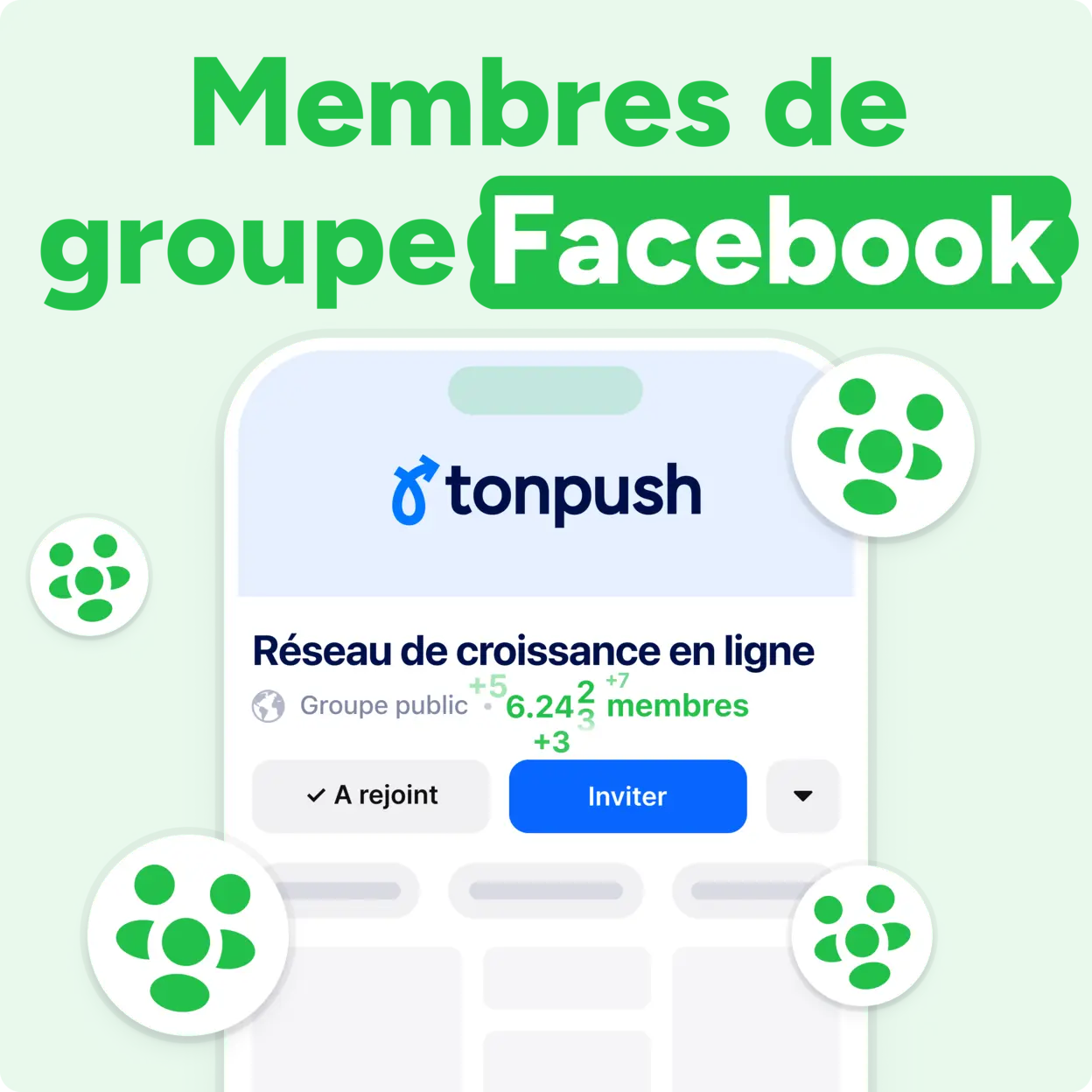 Acheter des membres de groupe Facebook Mockup