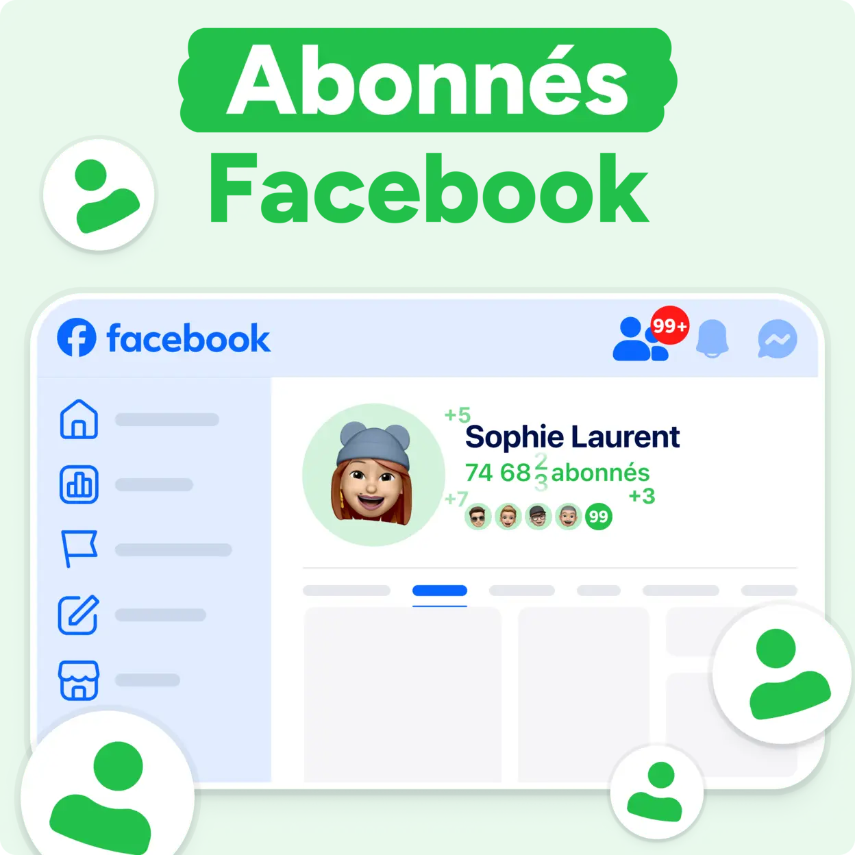 Acheter des abonnés Facebook Mockup